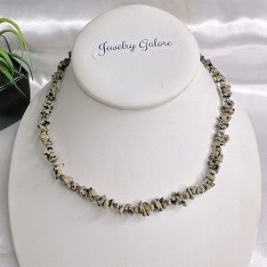 Vintage Dalmatian Jasper 14k Gold Fill Clasp Choker Necklace